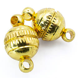 Замок магнітний Куля рифлена 8 мм Золото 1 шт.