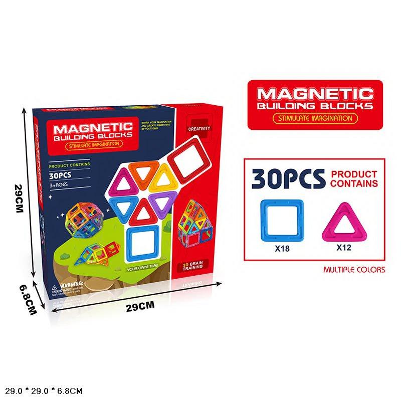 Конструктор магнітний MAGNETIC 3366-26 30дет.кор.29*6,8*29 /16/