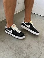 Чоловічі та жіночі кросівки Nike Blazer білі шкіра унісекс Найк Блейзер стильні брендові зручні повсякденні