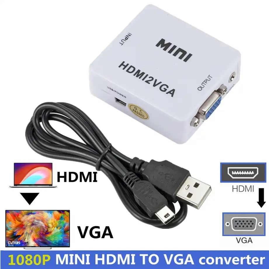 Адаптер HDMI to VGA, HDMI2VGA, переходник, конвертер