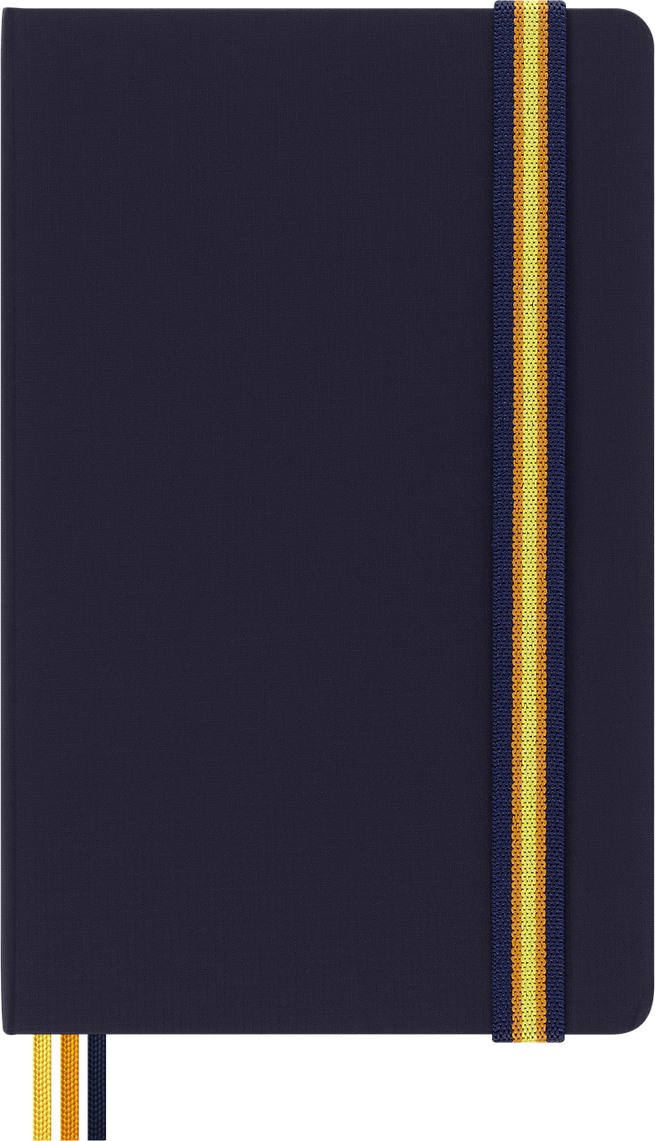 Блокнот Moleskine Limited x K-Way середній 13х21 см в лінію Синій Нейлон (8056598856101)