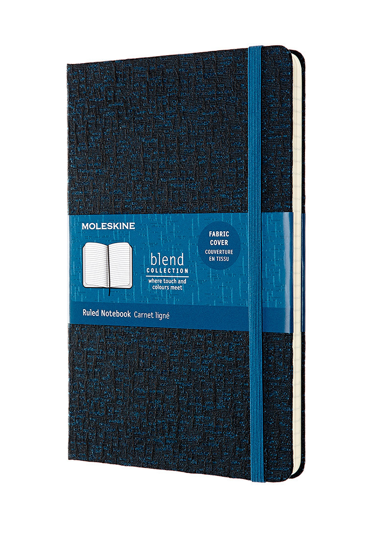 Блокнот Moleskine Limited Blend Cередній 13х21 см в лінію Синій Канва (8053853603685)