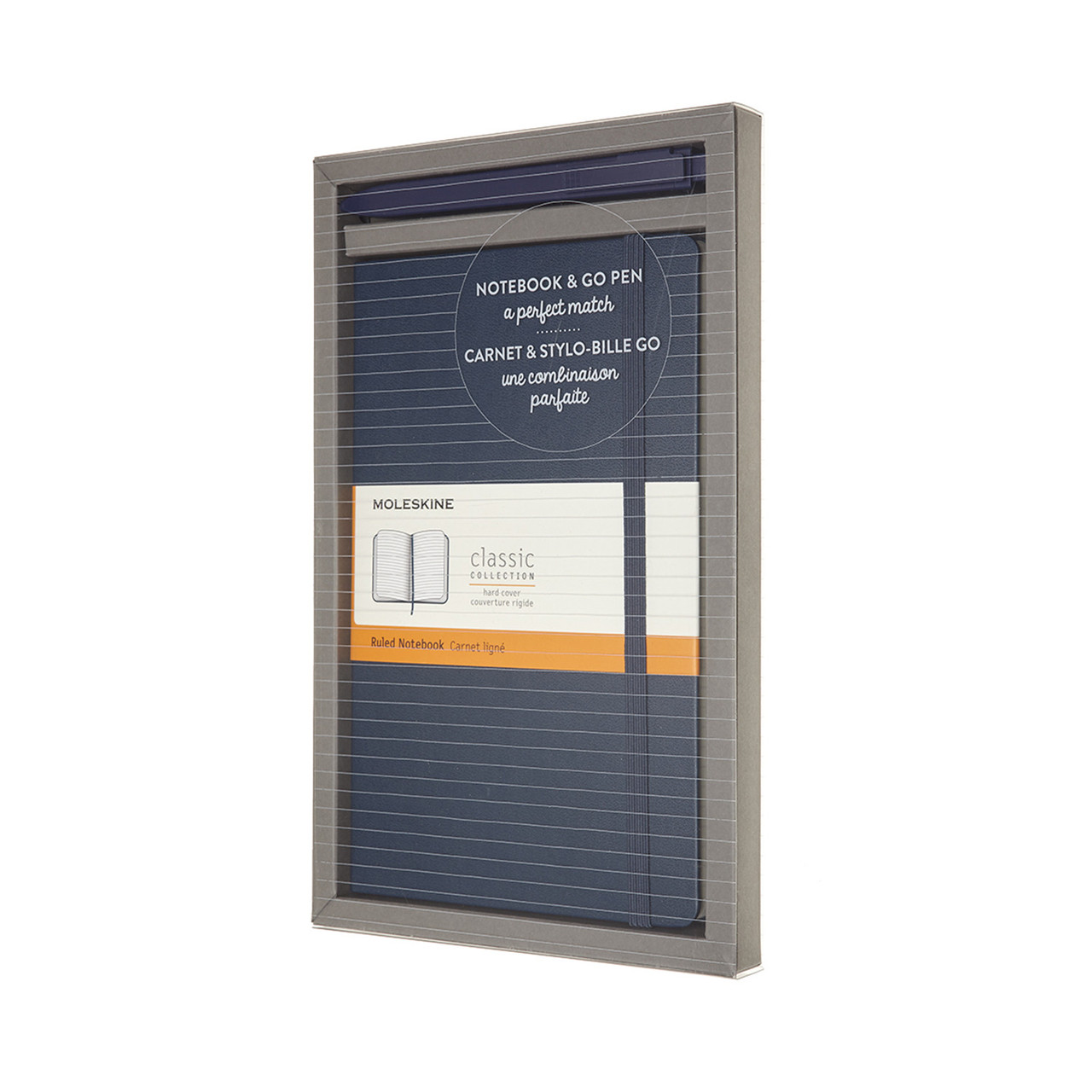 Набір Moleskine GO - Блокнот Сапфір середній 13х21 см + Ручка (8053853603647)