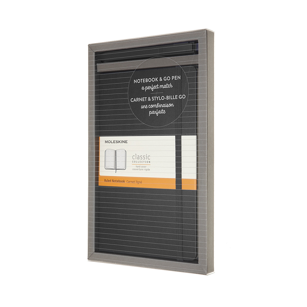 Набір Moleskine GO - Блокнот Чорний середній 13х21 см + Ручка (8053853603623)