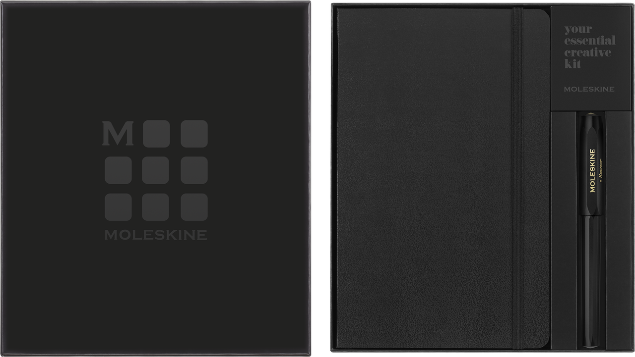 Набір Moleskine х Kaweco - Блокнот Чорний середній 13х21 см + Ручка-ролер (8056598855128)