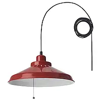 SOMMARLÅNKE Подвесной светильник LED, открытый/красный, 38 см