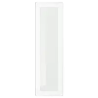 HEJSTA Стеклянная дверь, белое/прозрачное стекло, 30x100 см