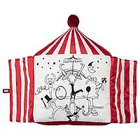 Подушка BUSENKEL, форма циркового шатра, красный/белый, 48x37 см