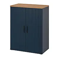 SKRUVBY Шкаф с дверцей, черно-синий, 70х90 см