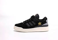 Кросівки жіночі чорно-білі Adidas Forum 84 Low. Весняні кросівки для дівчат чорні з білим Адідас Форум, фото 7