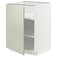 МЕТОД Нижний шкаф с полками, белый/Stensund светло-зеленый, 60x60 см
