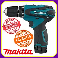 Шурупокрут макита df330dwe 12 V 2 A Шурупокрут акумуляторний Makita DF330DWE (12V, 2AH) дриль шурупокрут макіту