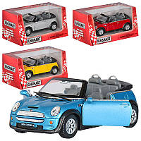 Машинка металева КT 5089W "Mini Cooper S", 4 кольори