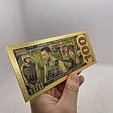 Золота Купюра 100 доларів Президент Зеленський для приваблення до будинку багатство та процвітання, фото 2