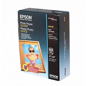 Фотопапір Epson 10x15см Glossy Photo Paper, 500л, 200г/м2, глянцева (C13S042549)