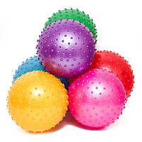 Детский резиновый мяч, размер мяча 28см, массажный, в ассортименте 6 цветов