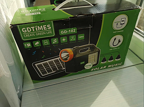 Ліхтар Портативна сонячна станція GDLITE GD-102, фото 6