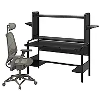 FREDDE / STYRSPEL Игровой стол и стул, черный/серый