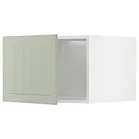 METOD Холодильна/морозильна камера, білий/Stensund світло-зелений, 60x40 см