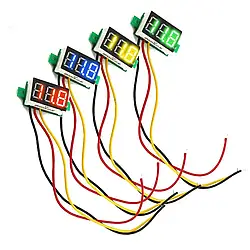 Вольтметр цифровий з LED-індикатором 0.28 дюйма 2,7-100V   ЖОВТИЙ