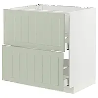 METOD/MAXIMERA Sz 1 ящик + 2 ящика, белый/Stensund светло-зеленый, 80x60 см