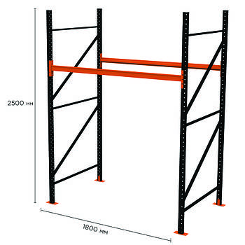 Палетний стелаж PR-Light (2500x1800x1100-2-1)