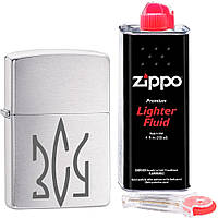 Набор Zippo "ЗСУ" + кремний + бензин зиппо