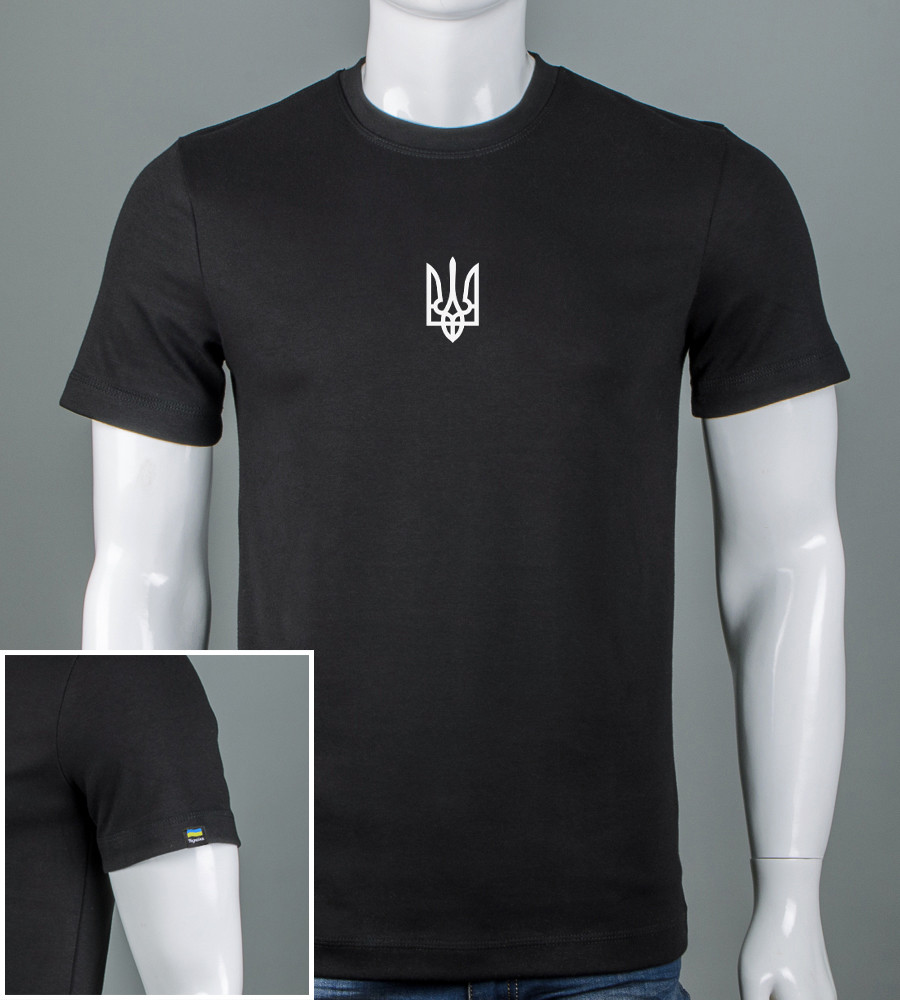 Футболка вільний крій Тризуб Чорний 6301м, XXL (1шт)