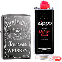 Набір Zippo "Jack Daniels" + кремній + бензин зипо