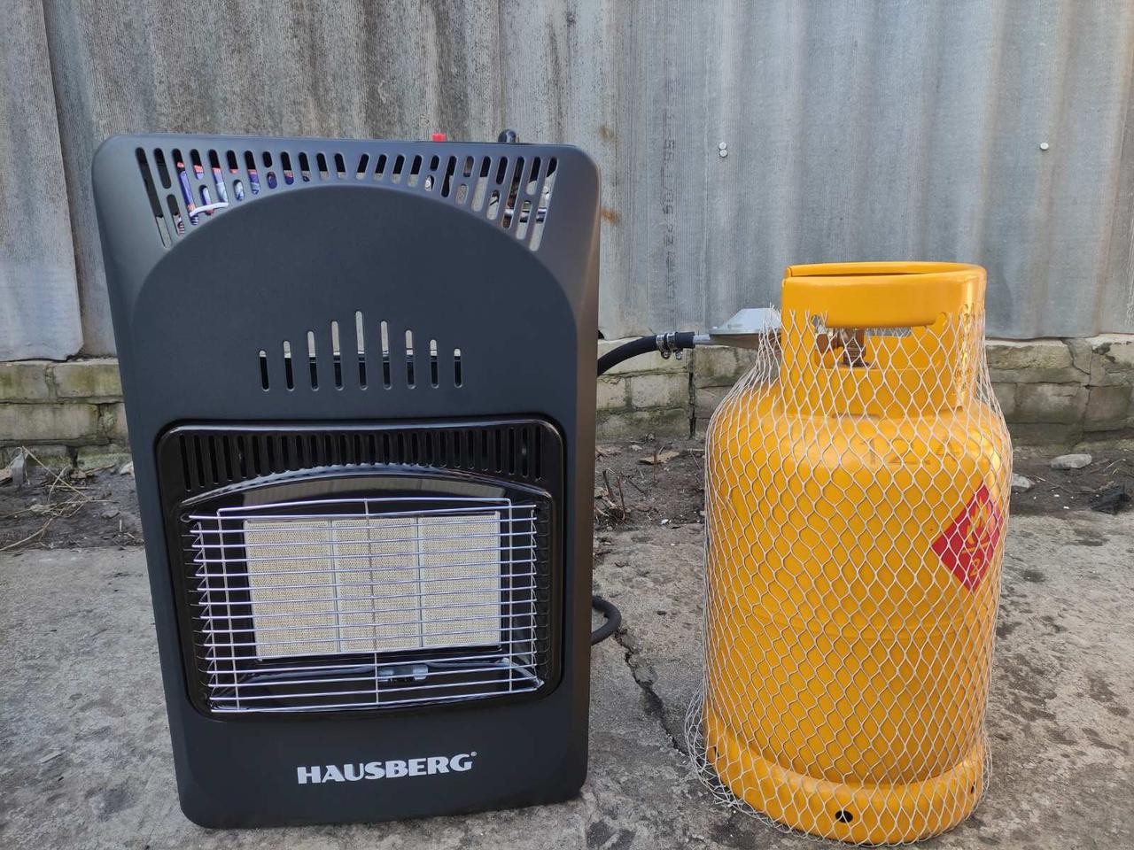 Газовий інфрачервоний нагрівач Hausberg HB-1010 з балоном 27 л і редуктором (комплект)