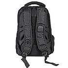 Рюкзак для ноутбука та USB AUX чорний з червоним 9388R, фото 3