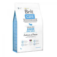 Сухой корм для щенков гигантских пород Brit Care GF Junior Large Breed Salmon & Potato 3 кг