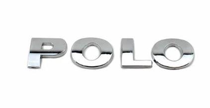 Шильдик емблема напис на багажник Volkswagen Polo Фольцваген Поло колір хром