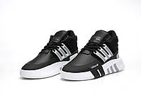 Кросівки чоловічі чорні термо з білим Adidas EQT Equipment Termo. Взуття чоловіче термо Адідас ЕКТ, фото 8