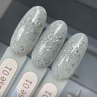 База GeliX молочна зі срібною поталлю 01