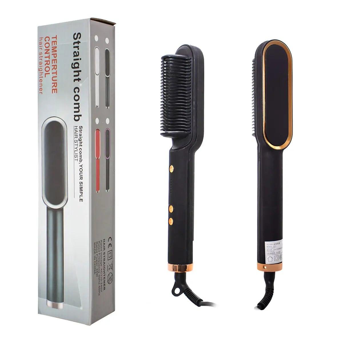 Гребінець випрямляч для волосся з турмаліновим покриттям Hair Straightener HQT-909В