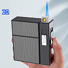 Запальничка юсб та газові два режими полум'я з футляром у подарунковому пакованні US-641, фото 2