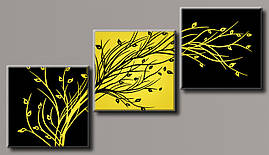Модульна картина на полотні з 3-х частин "Стильне дерево"