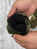 Зимові чоловічі рукавички на флісі тактичні, Рукавички штурмові військові термоперчатки рукавиці зимові чоловічі, фото 2