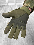 Зимові чоловічі рукавички на флісі тактичні, Рукавички штурмові військові термоперчатки рукавиці зимові чоловічі, фото 3