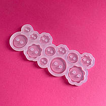 Силіконовий молд для льодяників "Гудзики"