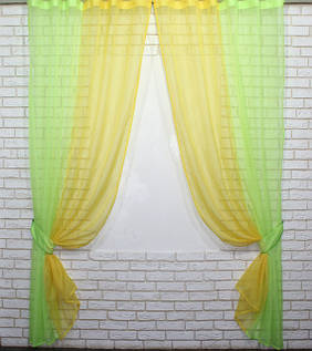 Комбіновані штори з легких тканин, в наявності на складі