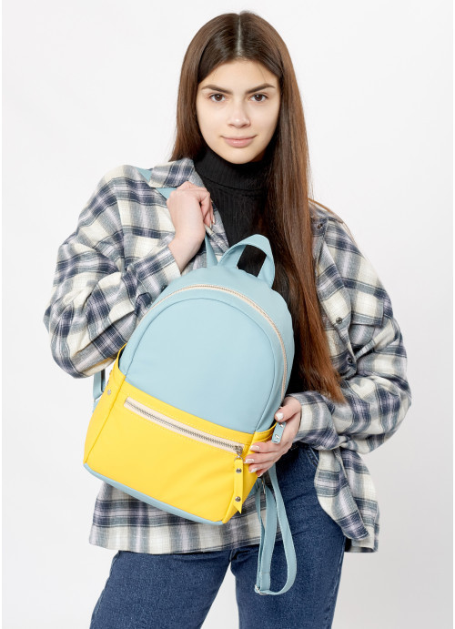 Жіночий рюкзак Sambag Dali BPSe блакитний з жовтим