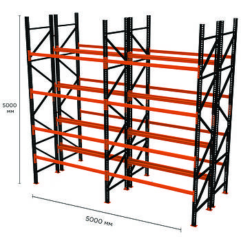 Палетний стелаж PR-Heavy (5000x5000x2200-12-16)