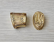 Гарда та тильник бронзовий для ножа, фото 4