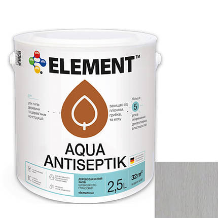 Антисептик для дерева Element Aqua Antiseptik білий 0.75л, фото 1