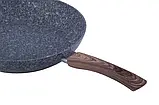 Сковорода Kamille 30 см з антипригарним покриттям PTFE з алюмінію для індукції й газу KM-4164, фото 3