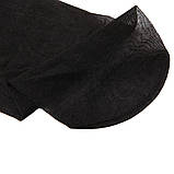 Чорні панчохи з широким мереживним пришивним верхом, на внутрішній стороні мережива гумка, фото 4