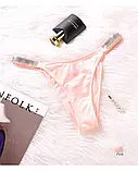 Трусики Victoria’s Secret рожевого кольору зі стразами, фото 3