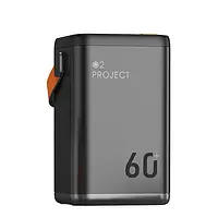 Повербанк 60000 mAh O2project Зарядна станція Powerbank O2 Project Чорний